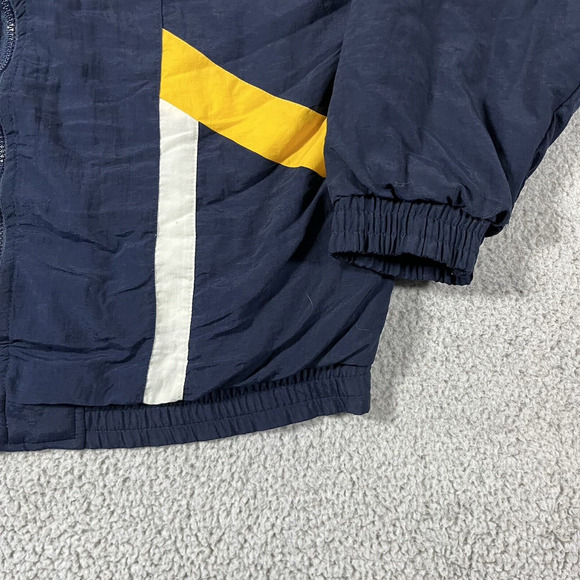 Notre Dame Jacket Mens L Blue Reebok Vintage 90s Nylon Windbreaker Full Zip NCAA - Picture 11 of 16